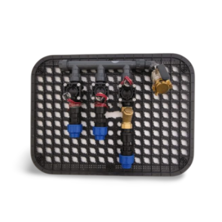 Vormontierte Einheit *9V DC*, 32 mm, Magnetventile Hunter PGV mit Ventilgitter Schmutzfänger